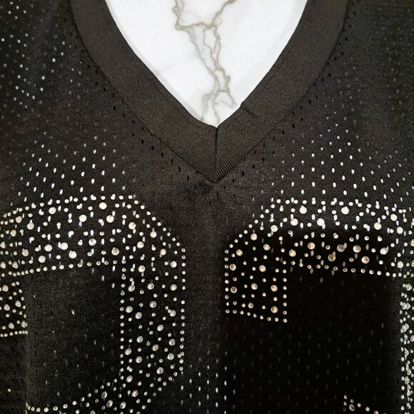 Like an Angel Size 2X, Short Sleeves Black 23 Rhinestone Jersey NWT - Picture 4 of 14